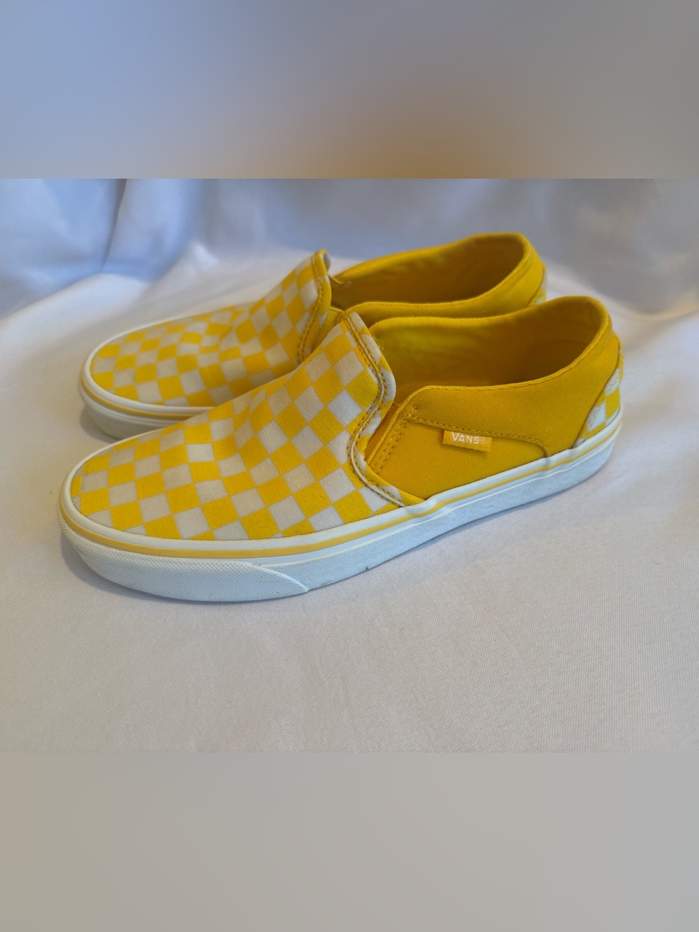Vans Classic Slip-On Checkerboard Sneakers - Yellow